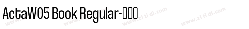 ActaW05 Book Regular字体转换